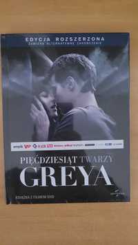 Książka z filmem DVD Pięćdziesiąt twarzy Greya Nowa w folii