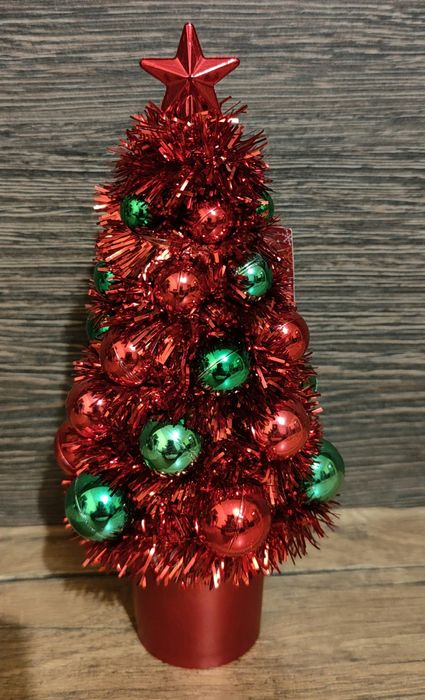Ozdoba Świąteczna Choinka Czerwona 20cm