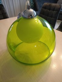 Lampa przezroczysta w kolorze zielonym, 25 cm +LED
