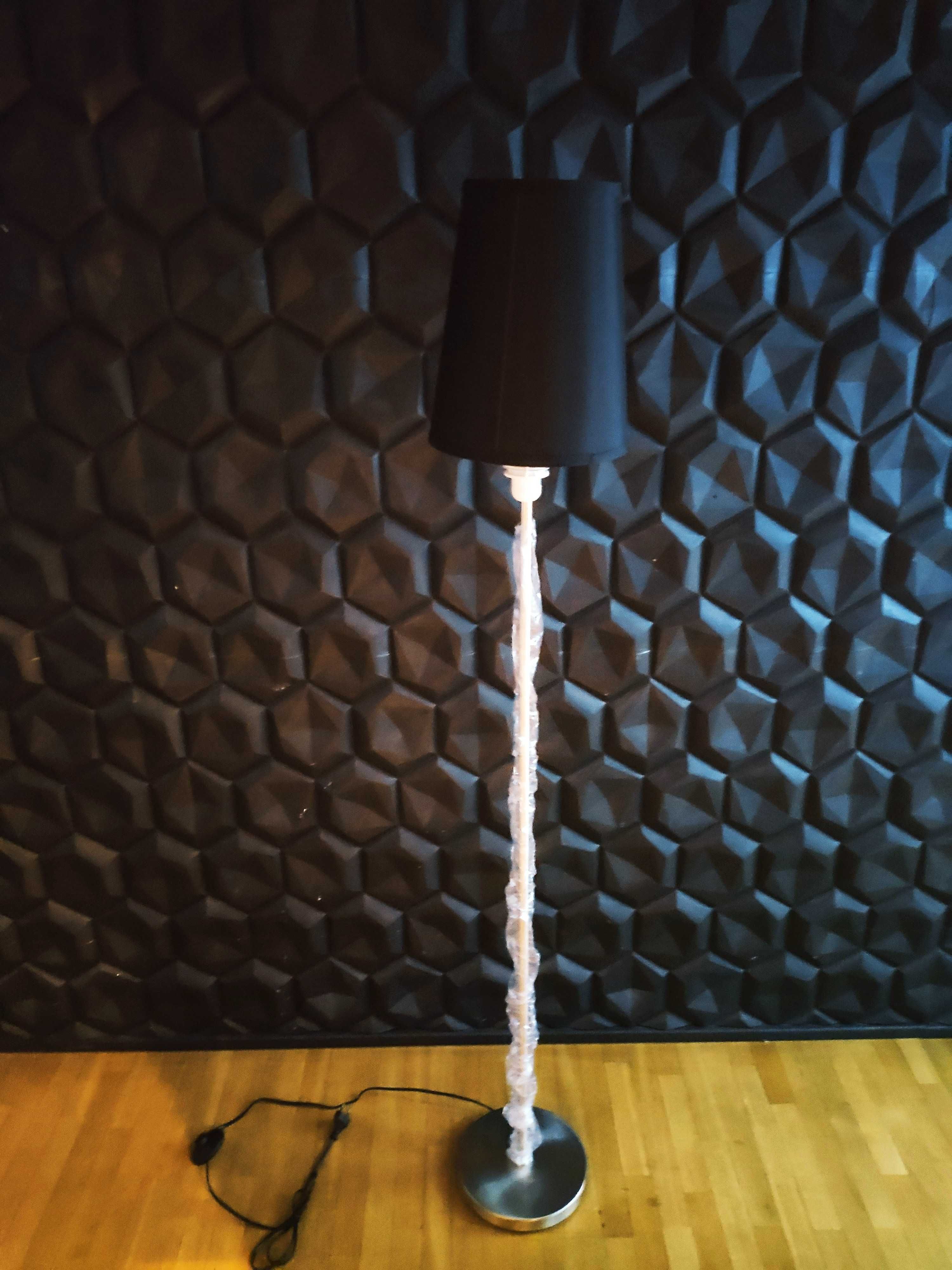 Lampa podłogowa stojąca Fynn Wofi 60W czarna wysoka 150cm abażur nowa