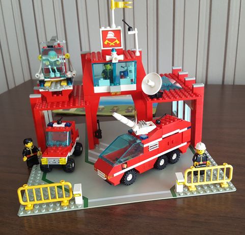 Lego 6389 fire control center, lego straż pożarna, lego town