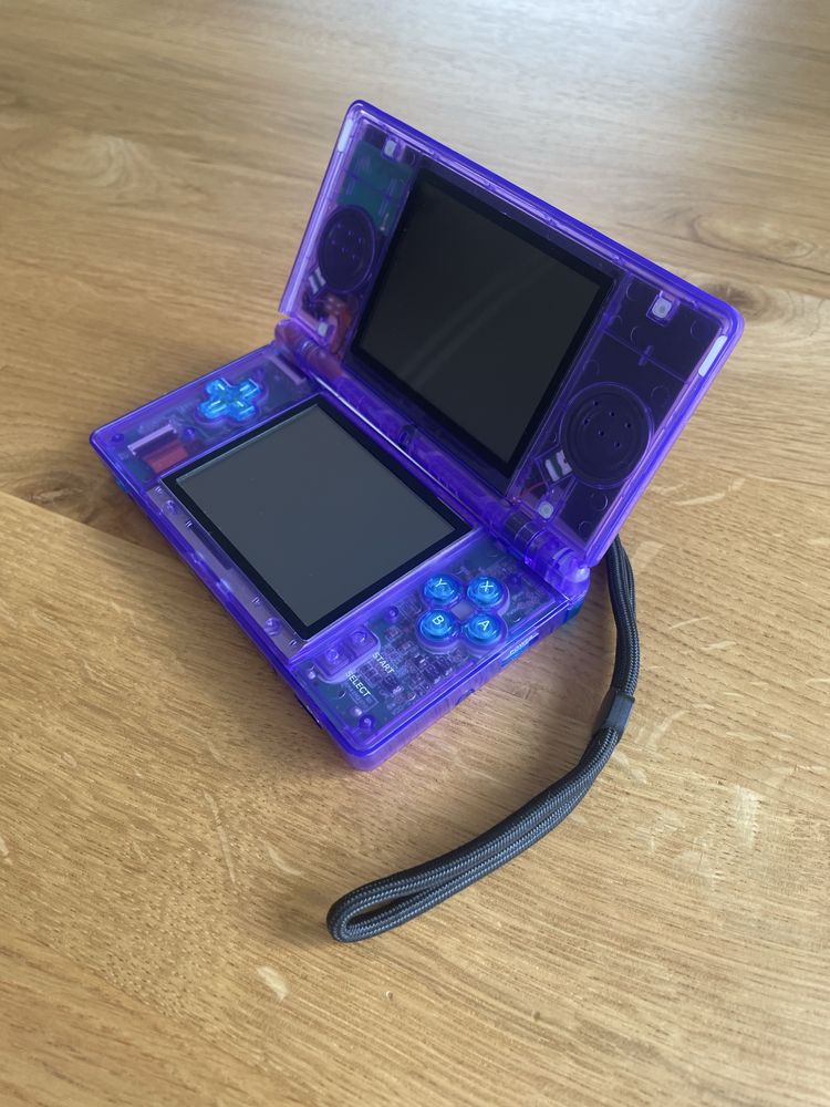 Nintendo ds Lite przezroczysty fioletowy karta R4