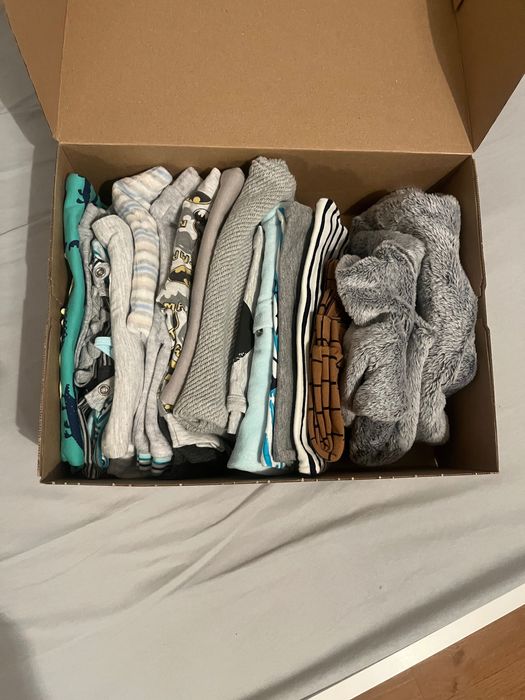 Paczka paka ubranek dla chłopca rozmiar 56 62