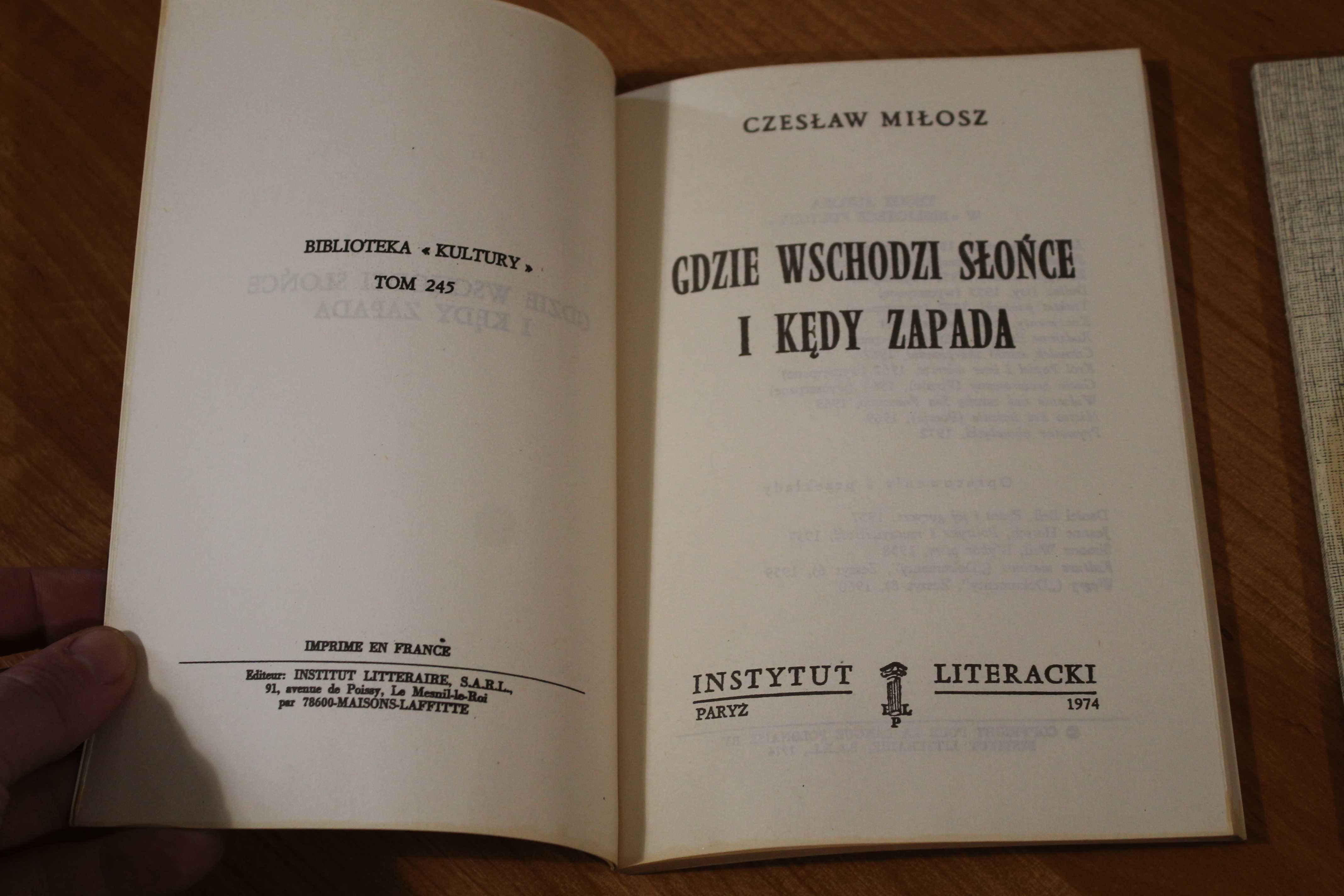Czesław Miłosz Miasto bez imienia, Gdzie wschodzi słońce i kędy zapada