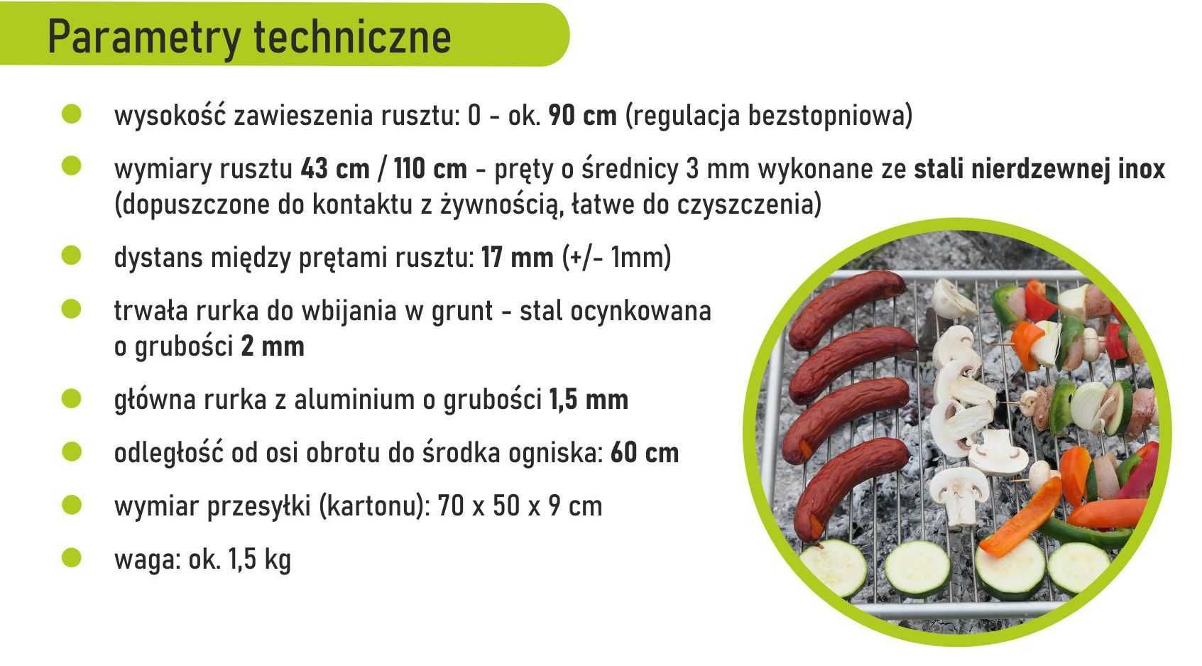 Grill na ognisko. Prosty, lekki, poręczny.