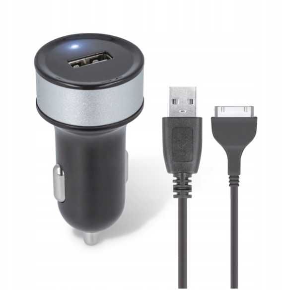 Samochodowa ładowarka USB marki Forever z kablem PIN 30,o natężeniu 1A