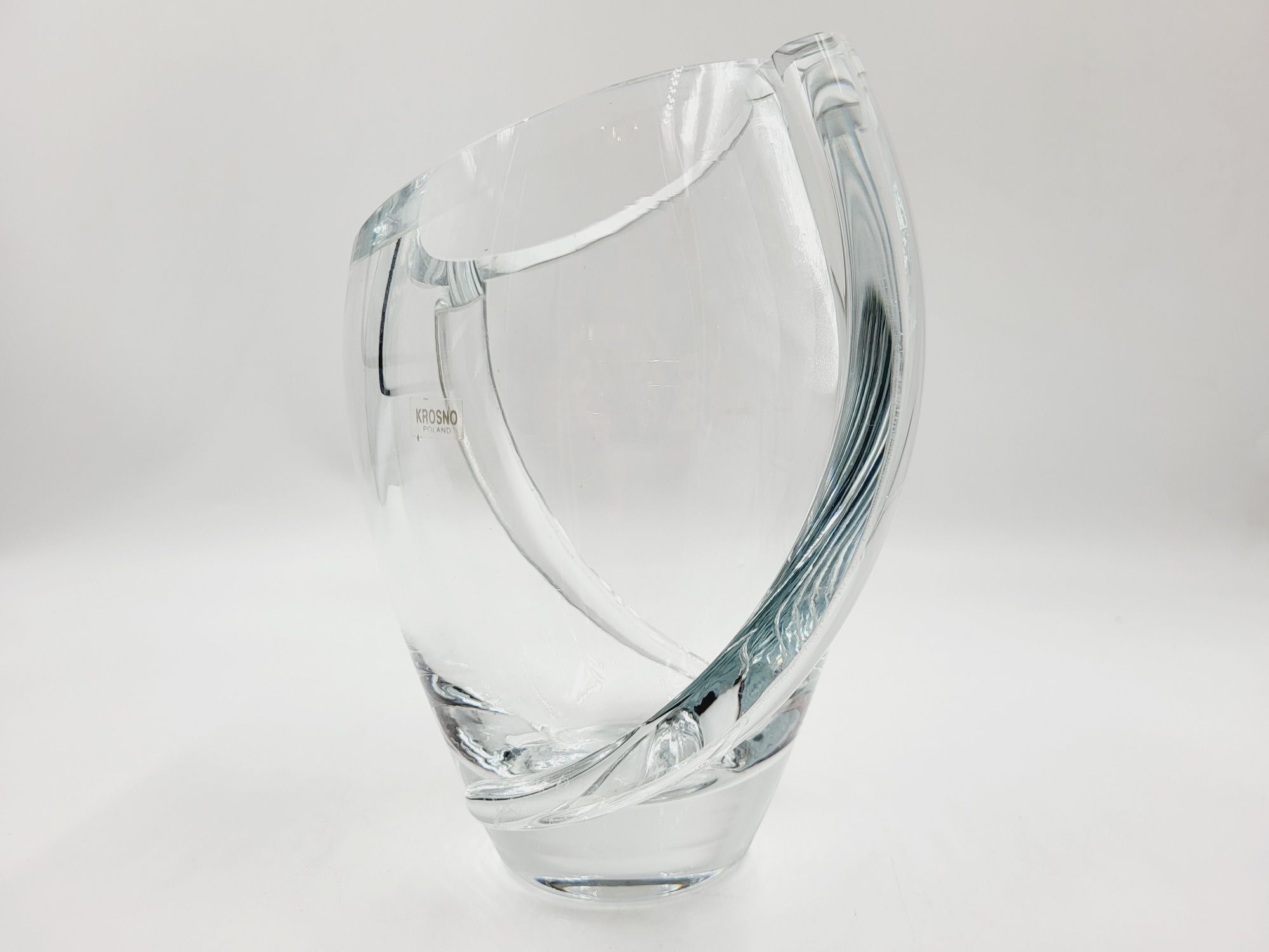 Piękny szklany wazon Krosno