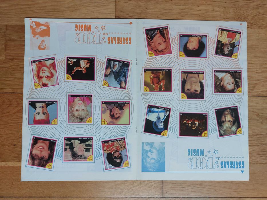 Caderneta de cromos "Estrelas da Top Music" - Completa