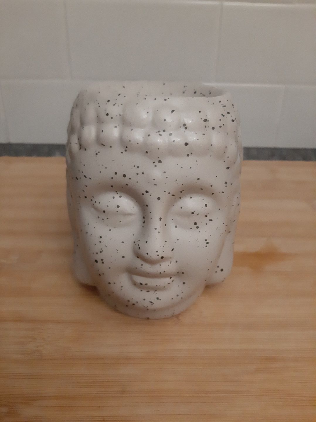 Castiçal em cerâmica Buda