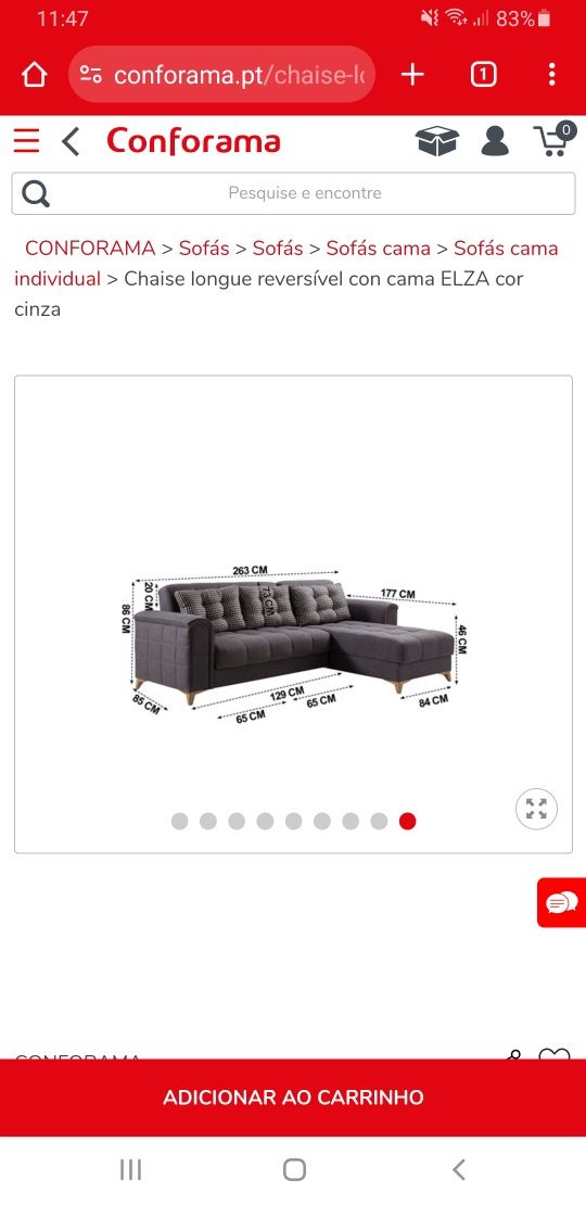 Vendo sofa cama  com pouco uso