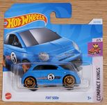 Fiat 500e niebieski Hot Wheels