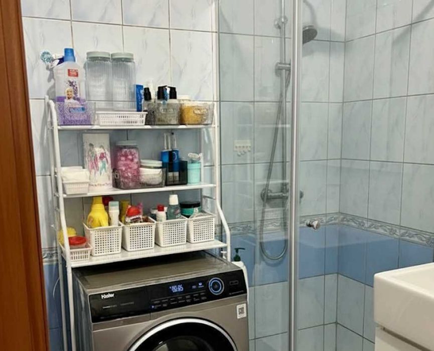 Стеллаж над стиральной машинкой Полка в ванную металическая/ поличка