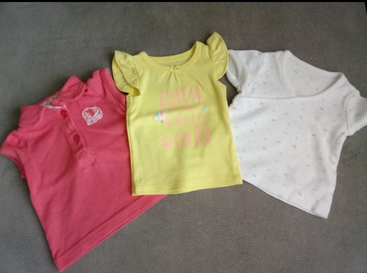 Koszulki dziewczęce roz.0-2miesiąca