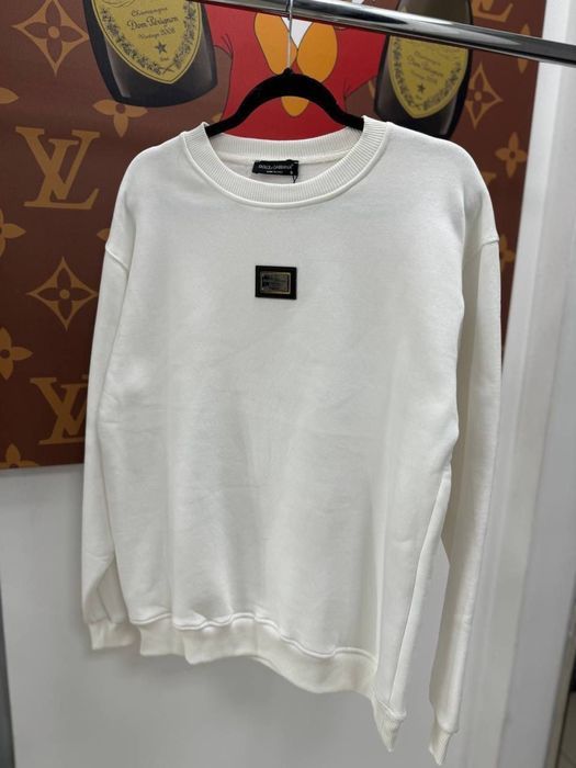 MEGA SALE -40% Мужской брендовый свитшот Белая кофта на флисе осень