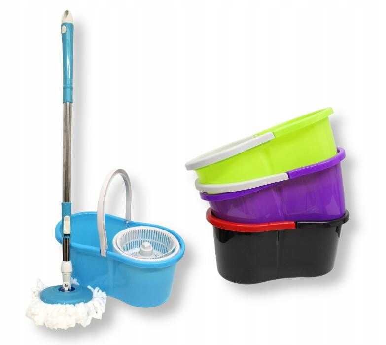 Wiadro i mop obrotowy Mop obrotowy rotacyjny 360* + wkład