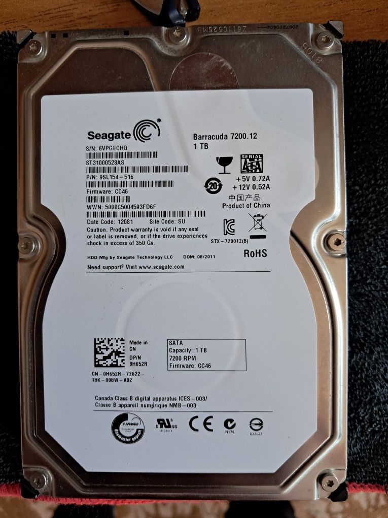 Жесткий диск 1 тб. Seagate Barracuda 7200