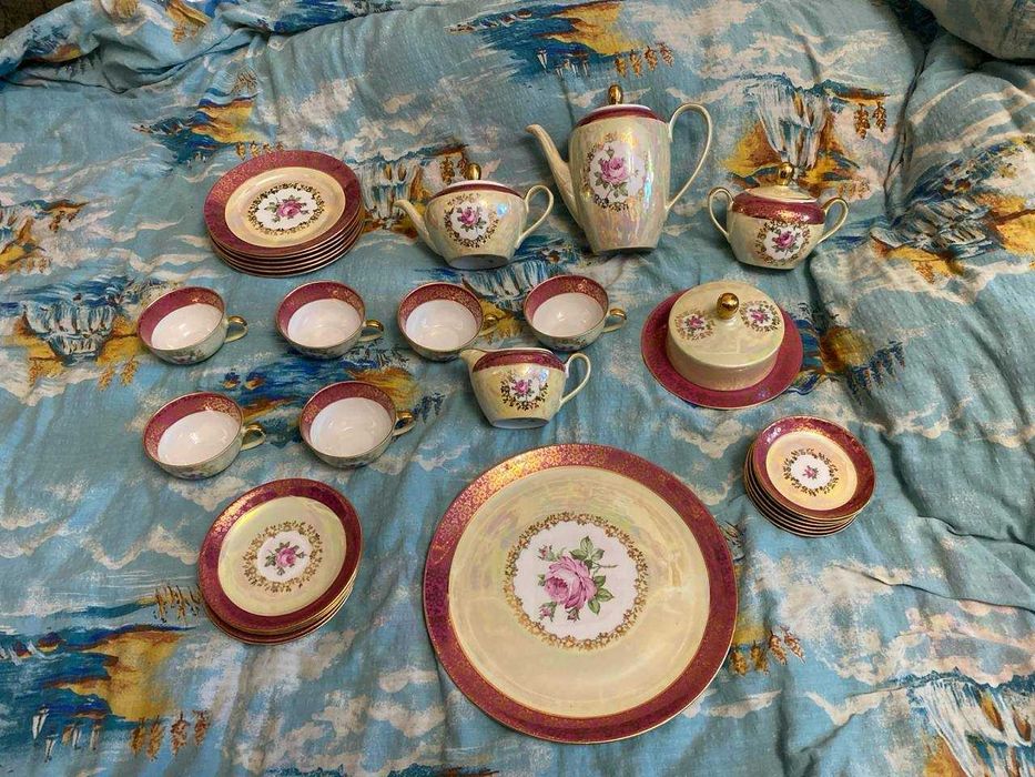Чайный сервиз ГДР РОЗА FORTUNA EISENBERG (на 6 персон)