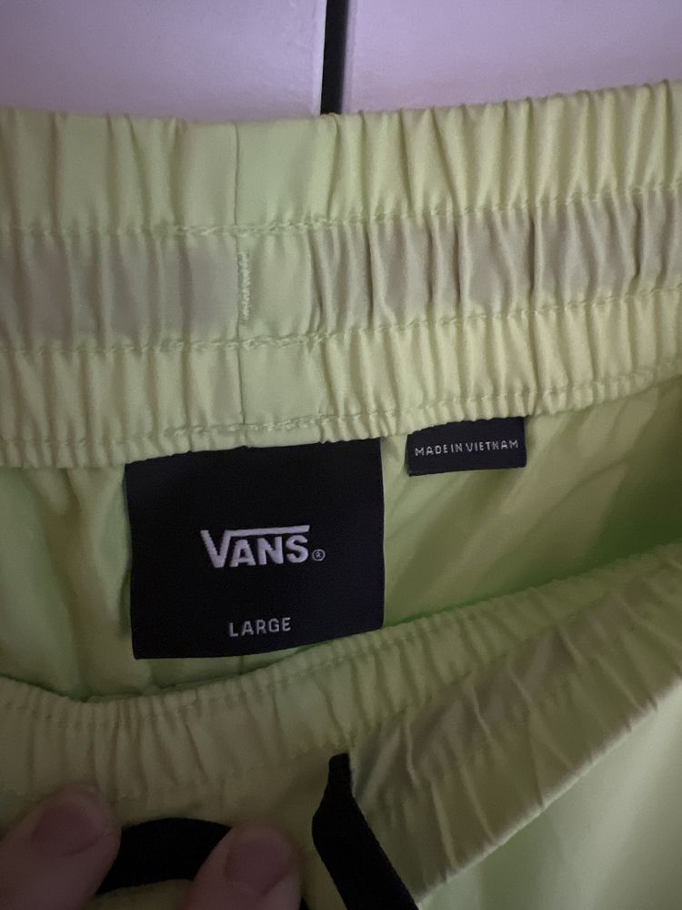 Spodnie dresowe neonowy zielony vans rozmiar L
