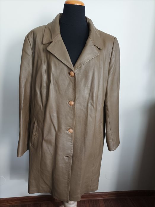 Płaszcz skórzany XL