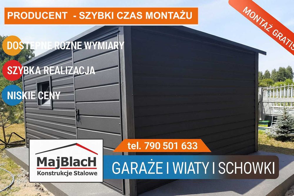 Magazyn - Schowek Ogrodowy  - Schowek – Wiatka – Garaż  – Maj-Blach