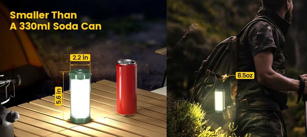 Фонарик, светильник,  с аккумулятором 5000 мАч