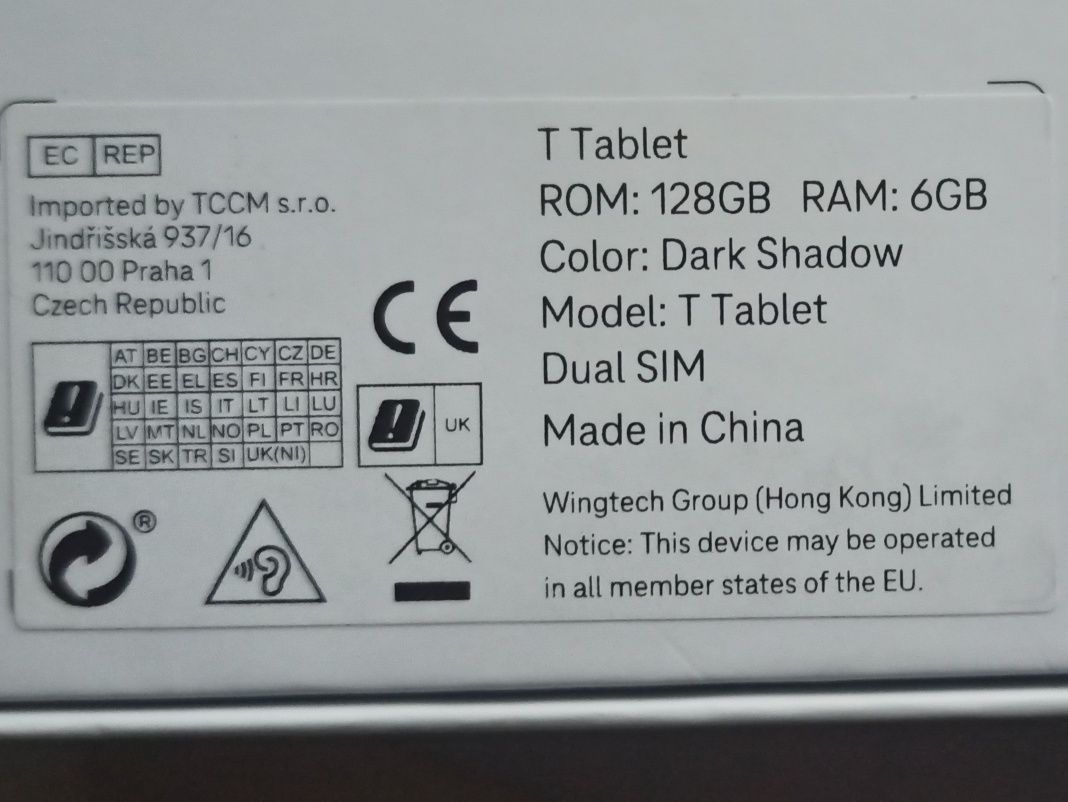 Tablet T-mobile T-Tab 5G 6Gb RAM, 128Gb ROM gwarancja.