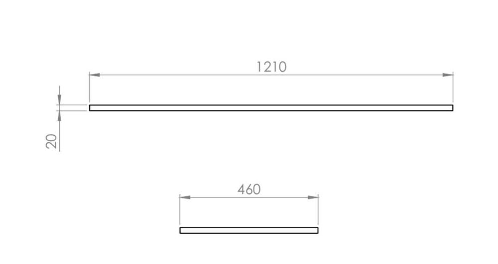 BLAT MARMUR CALACATTA 120/46/2 White mat Elita