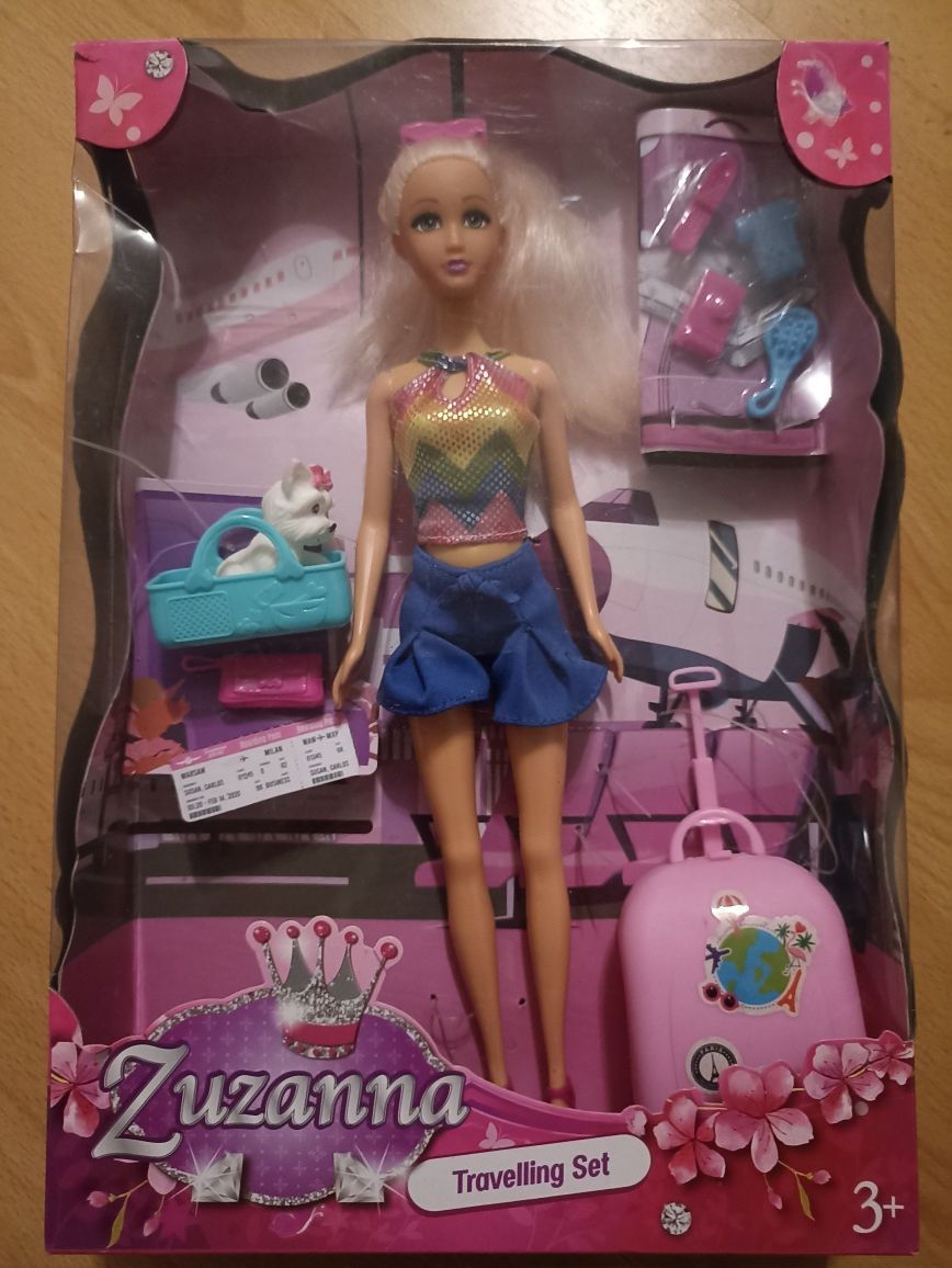 Lalka Barbie z Pepco zestaw podróżny z walizką