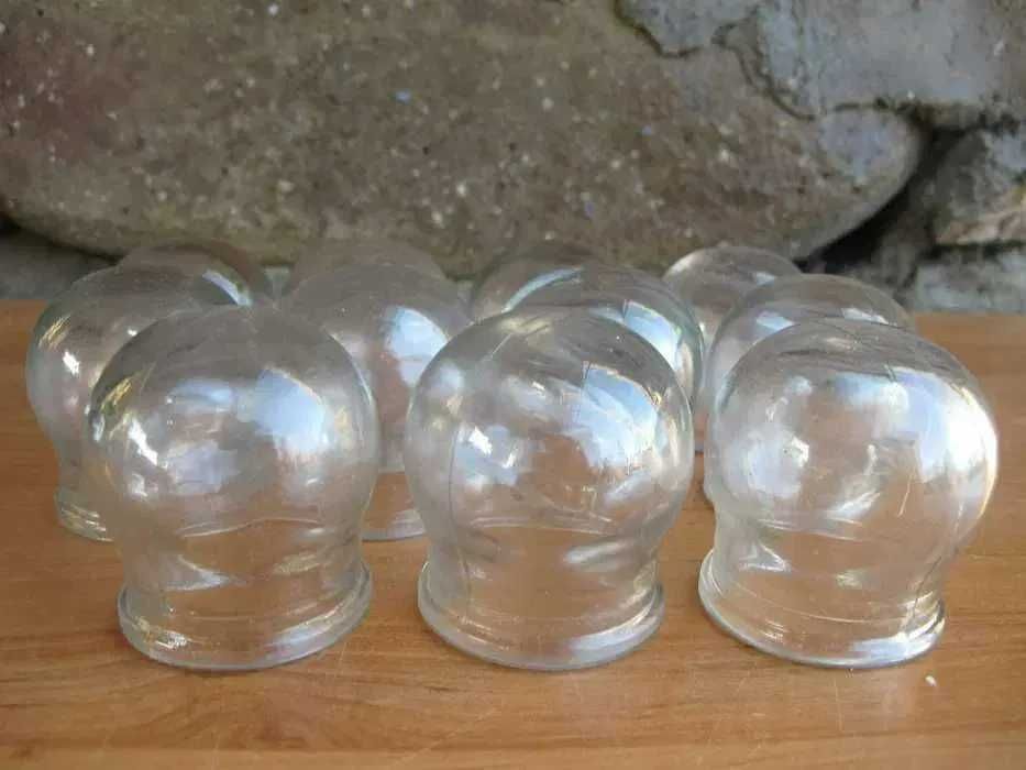 SZKLANE Stare bańki lecznicze_11 szt