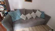 Duża Sofa Black Red Whit 160x200