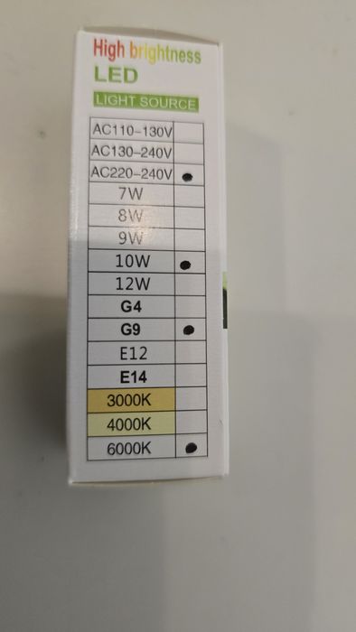 Lampada G9 10w Branca