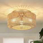 Rayofly Boho sufitowa lampa, 3-punktowa rattanowa lampa sufitowa
