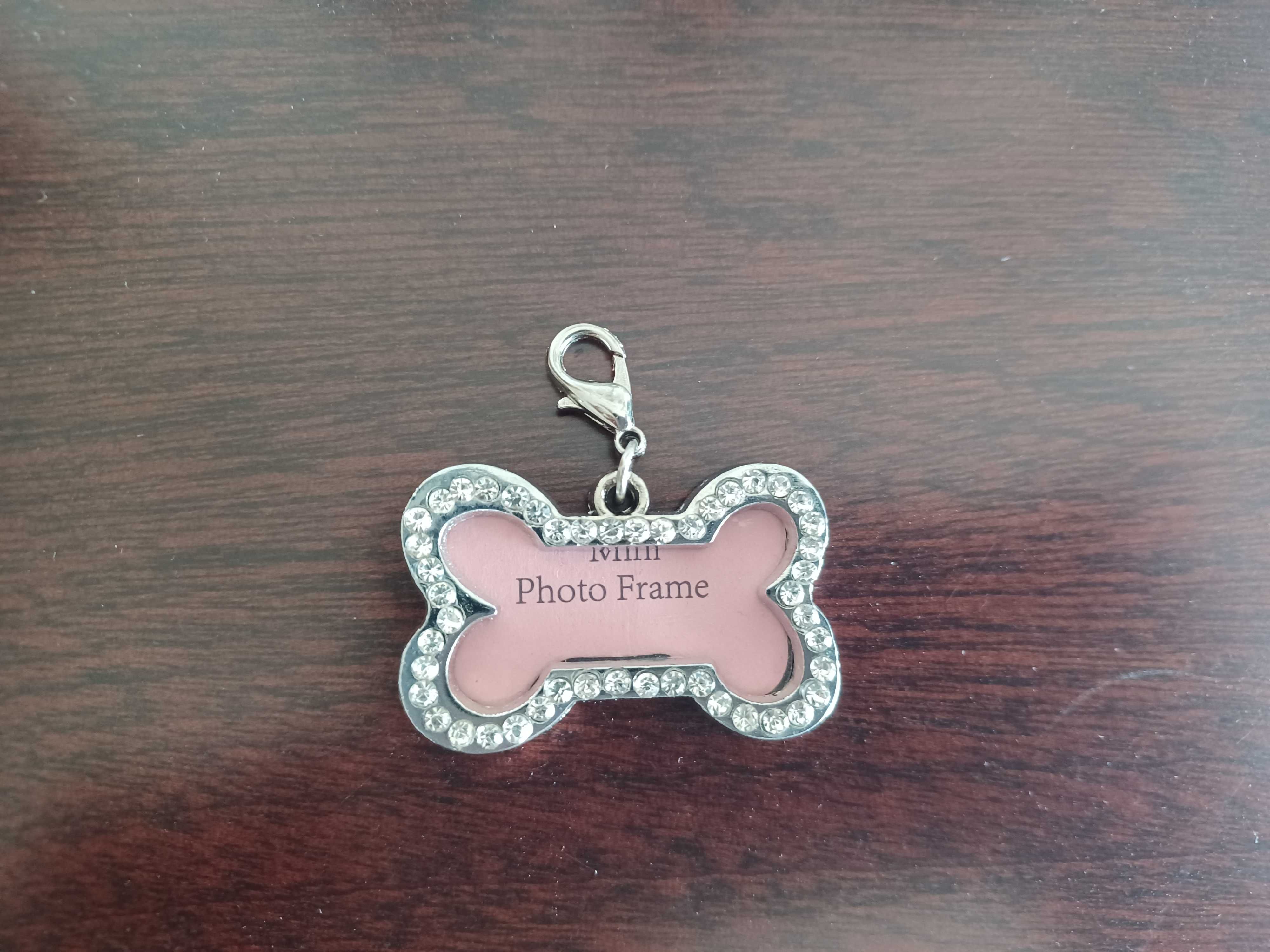 Placa Pingente de identificação para cão com pedras