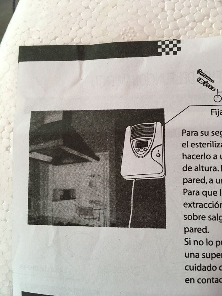 Purificador do ar e água. Elimina vírus e bactérias