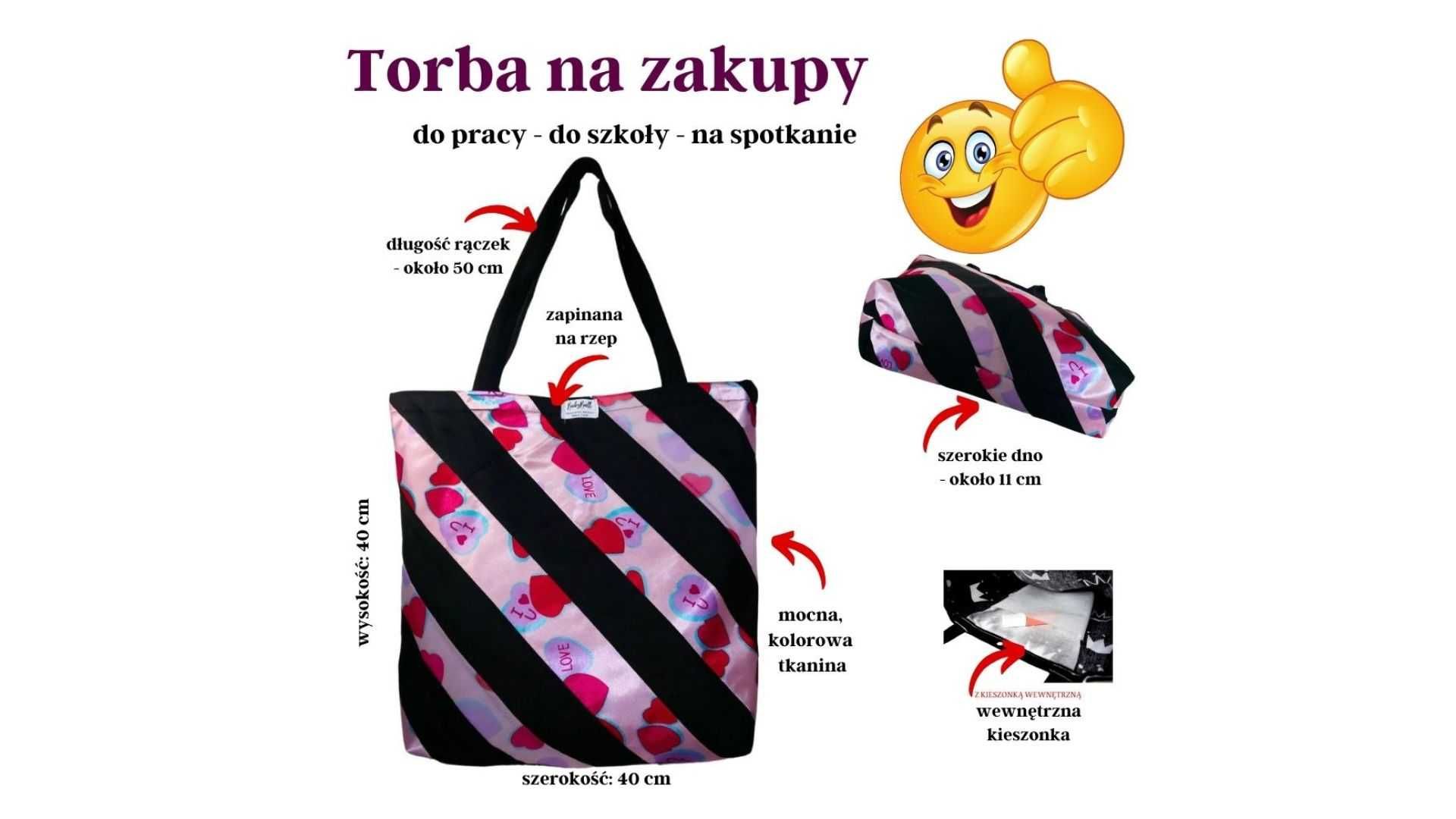 Torba na zakupy BLACK AND PINK – Styl, który Przyciąga!