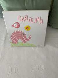 Vende -se quadro para quarto de criança com nome - Carolina