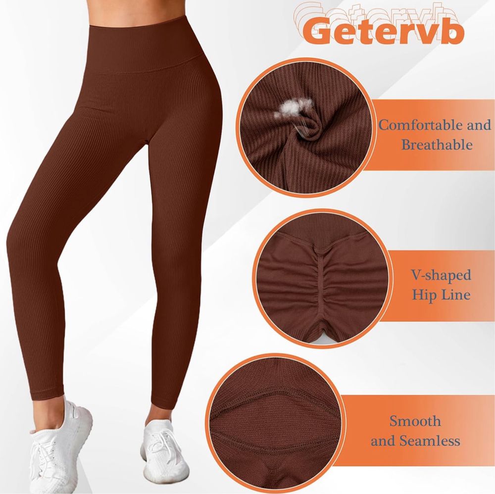 Sportowe legginsy damskie wysoki stan push up bezszwowe modelujące