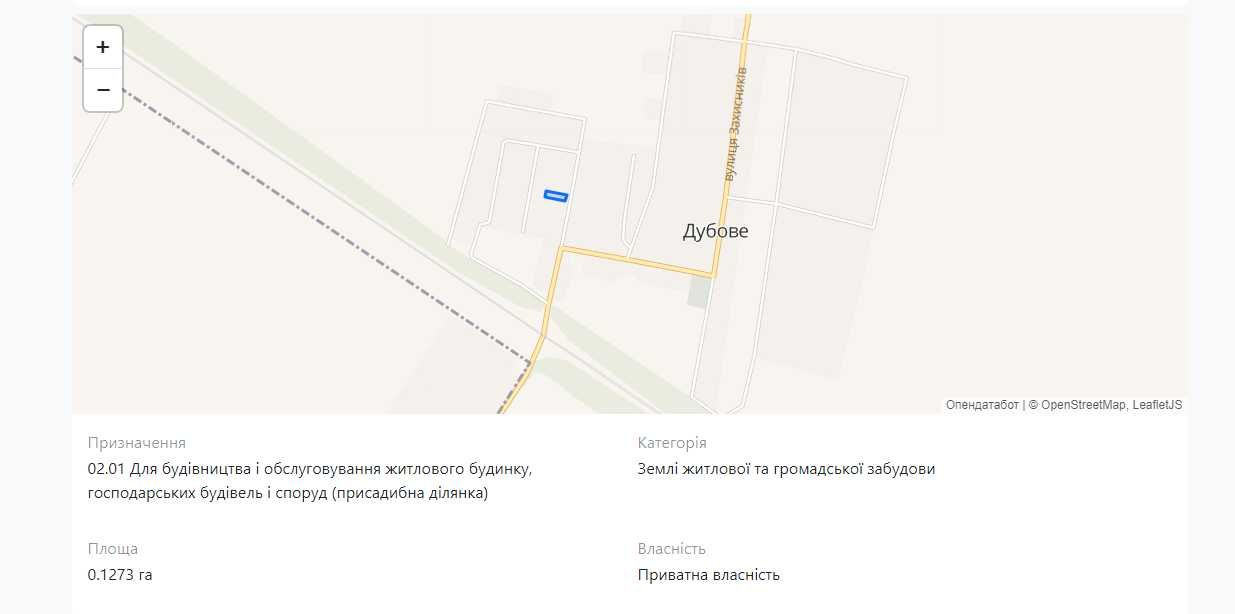 Ділянка під забудову с.Дубове Броварського району Київської області