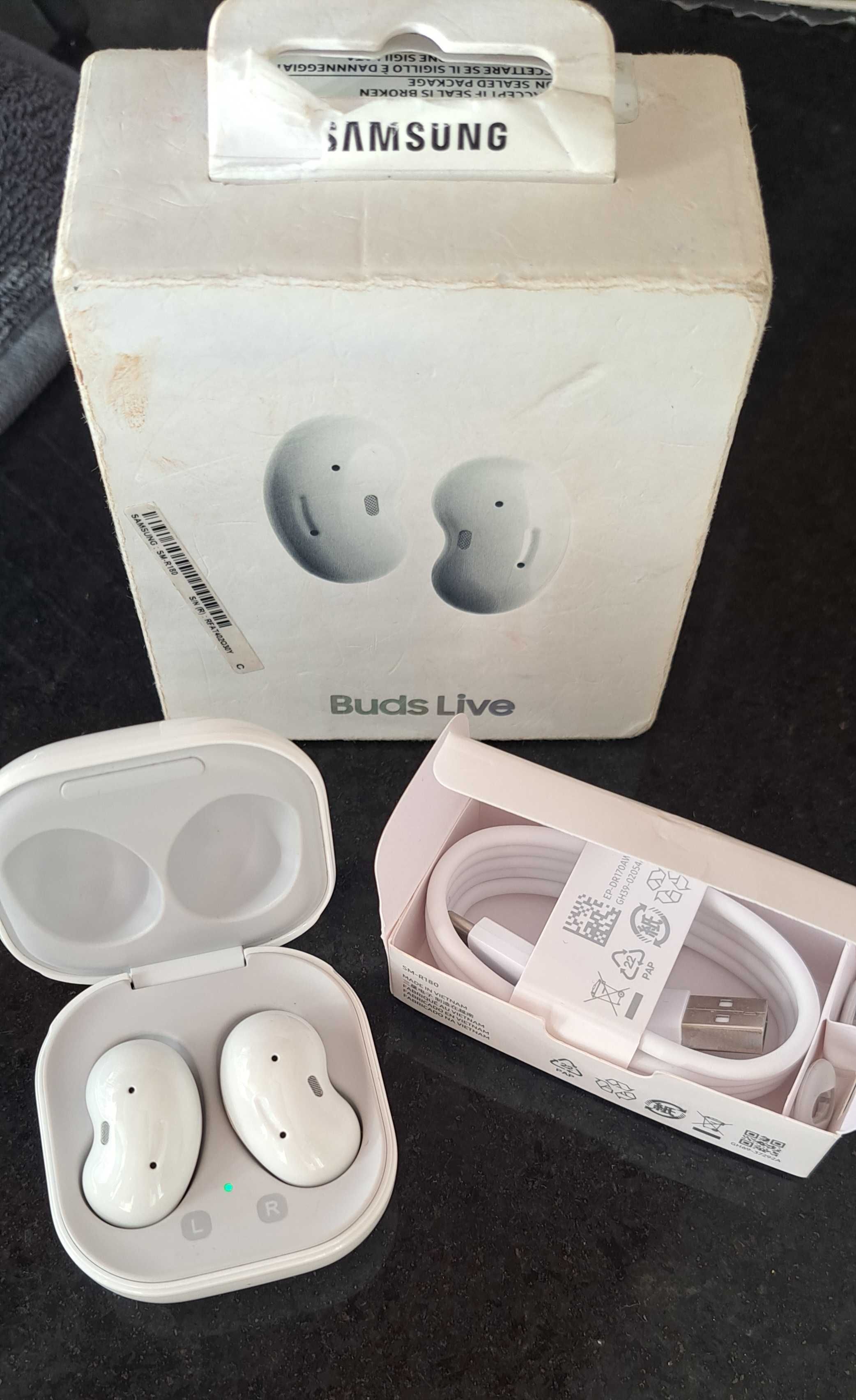 Samsung Galaxy Buds Live — branco, Excelente Estado