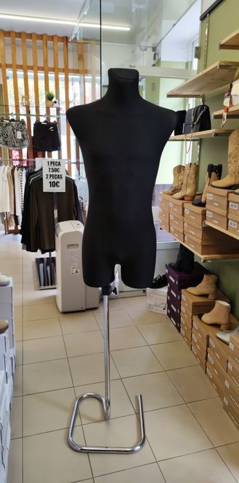 Manequim homem/ busto com pé inox