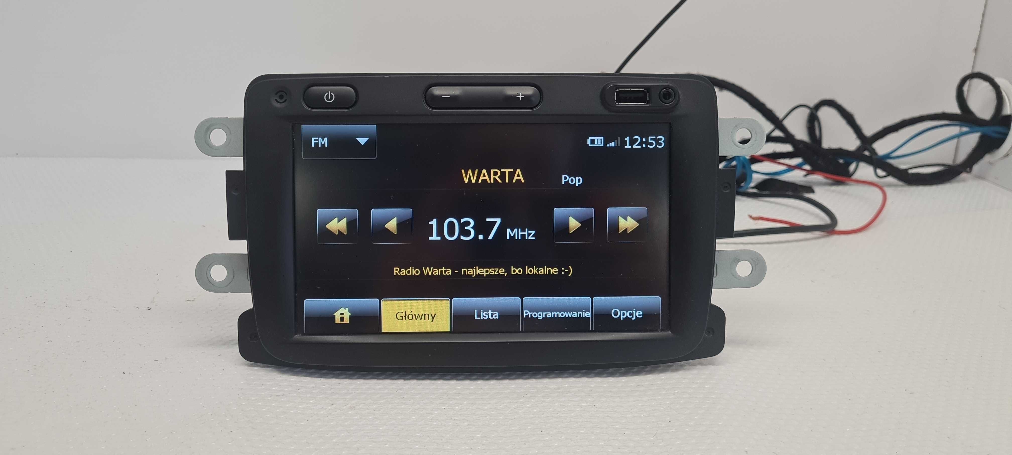 Dacia Logan Duster Sandero Radio Nawi BT USB z kodem