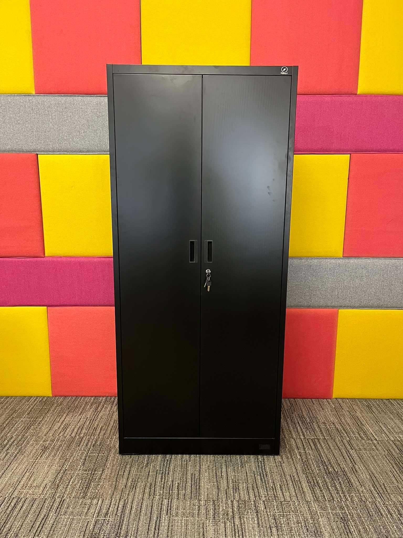 NOWA Szafa metalowa aktowa garażowa na dokumenty 180x80x40 czarna