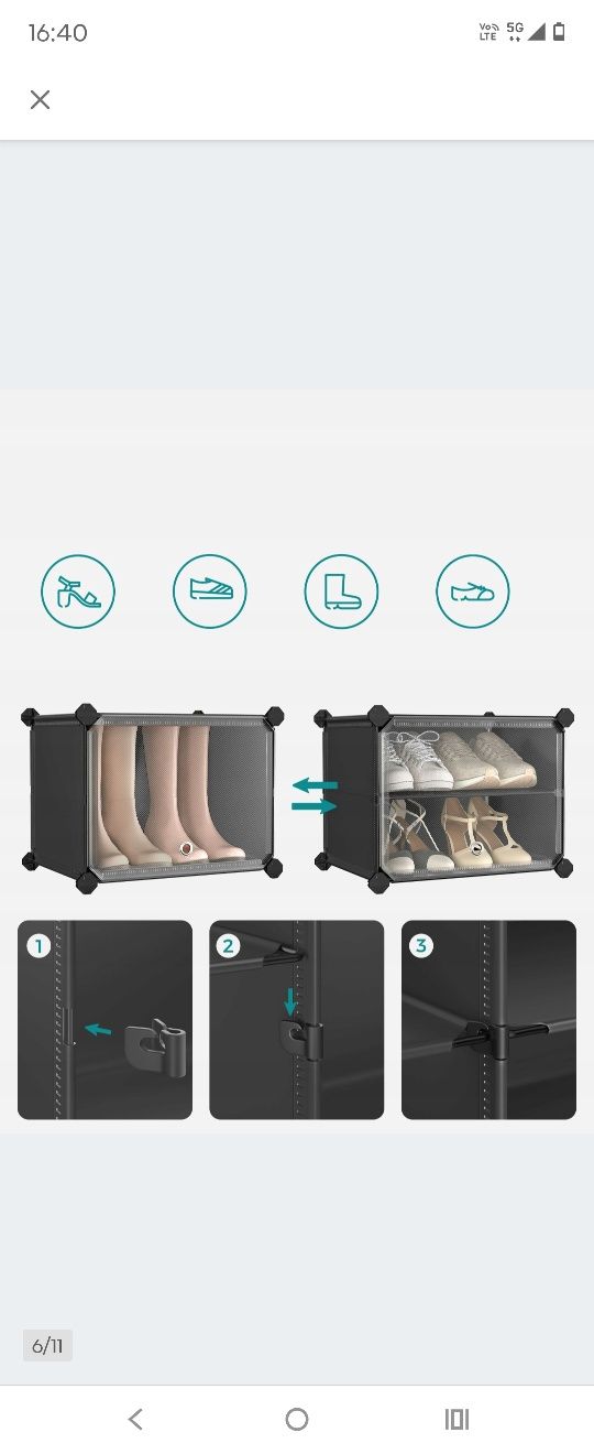 Modułowa szafka na buty