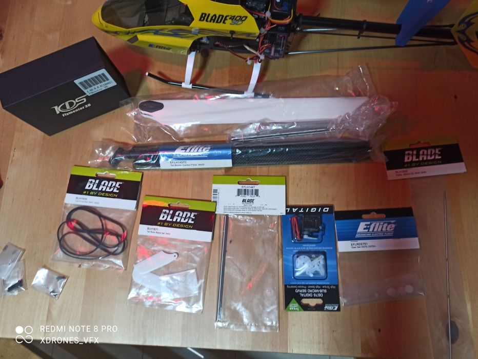 Blade 400 + Spectrum DX6 + MTS Extras