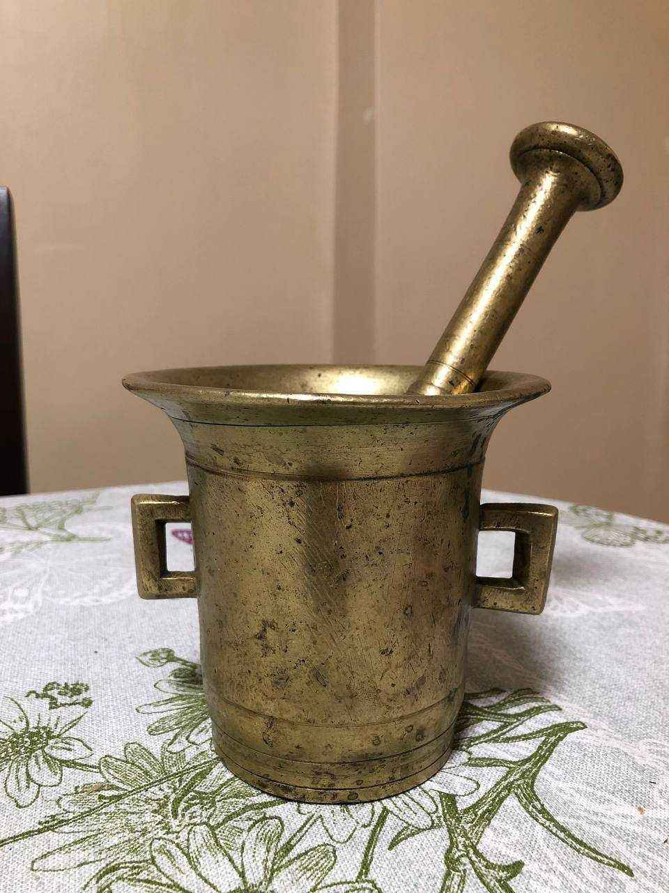 Ступка з товкачиком латунна, антикварна.Ц-2200грн