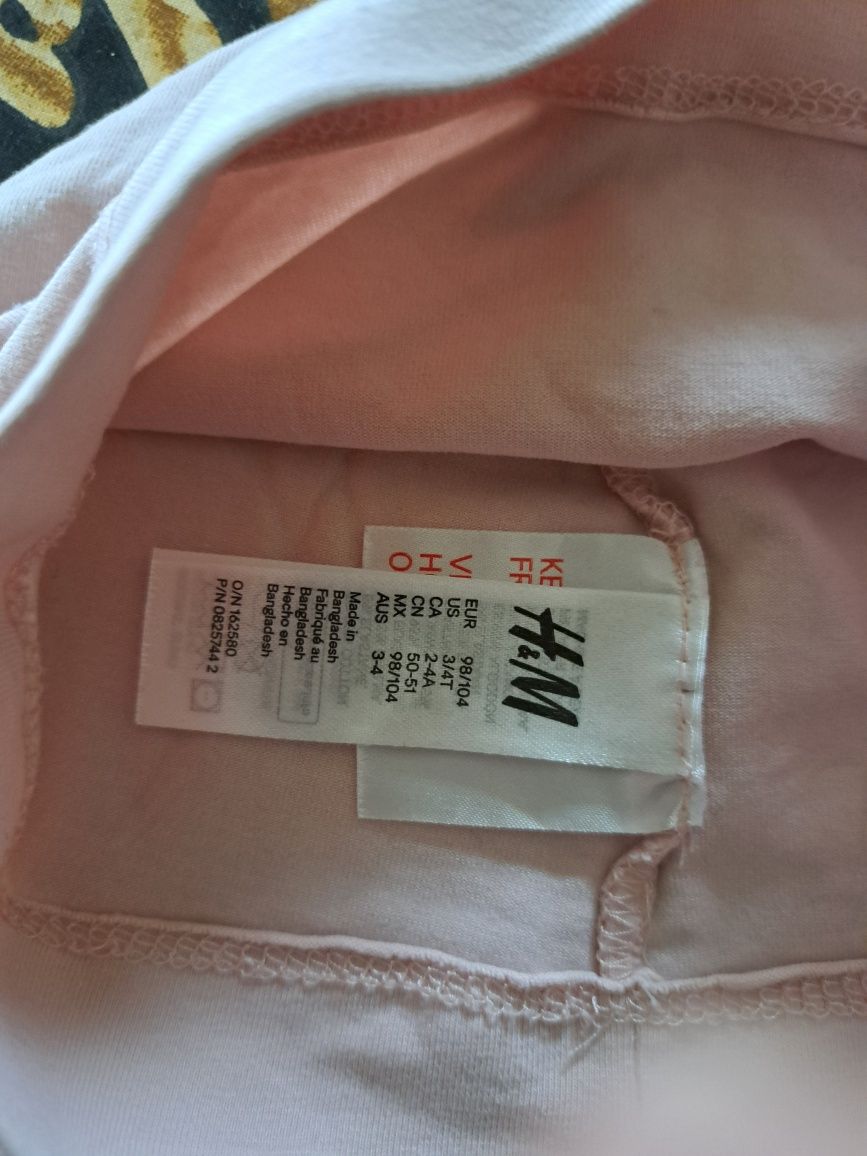 Czapeczki na wiosnę lato Róż 98-104 dla dziewczynki h&m