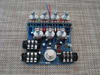 Złożona płytka PCB - preamp dwukanałowy do gitary elektrycznej
