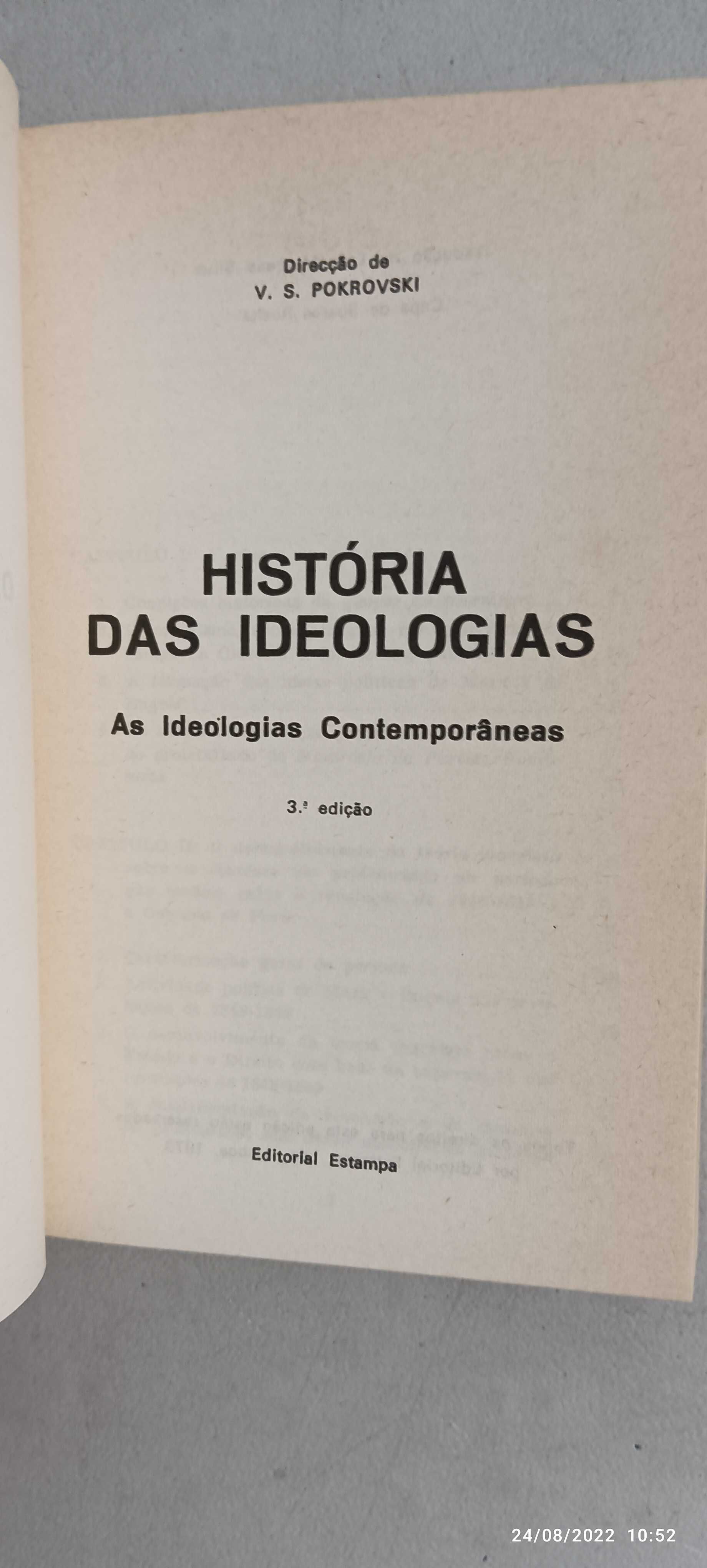 Livro Pa-3 - Direção de V.S. Pokrovski  - História das Ideologias