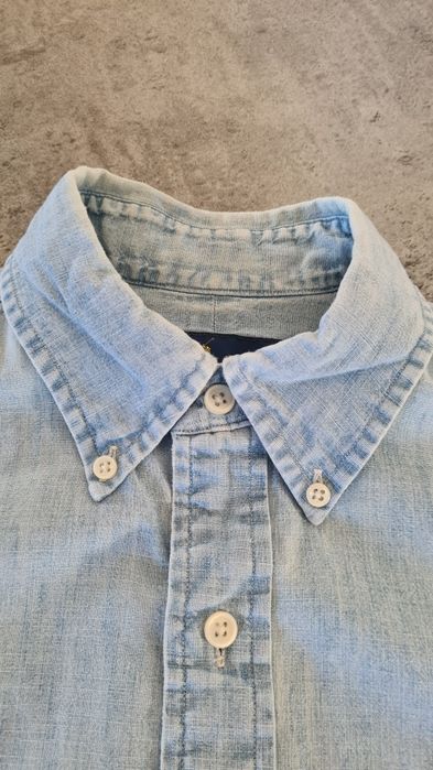 Koszula Polo Ralph Lauren. Jasny niebieski Błękitny jeansowa. S