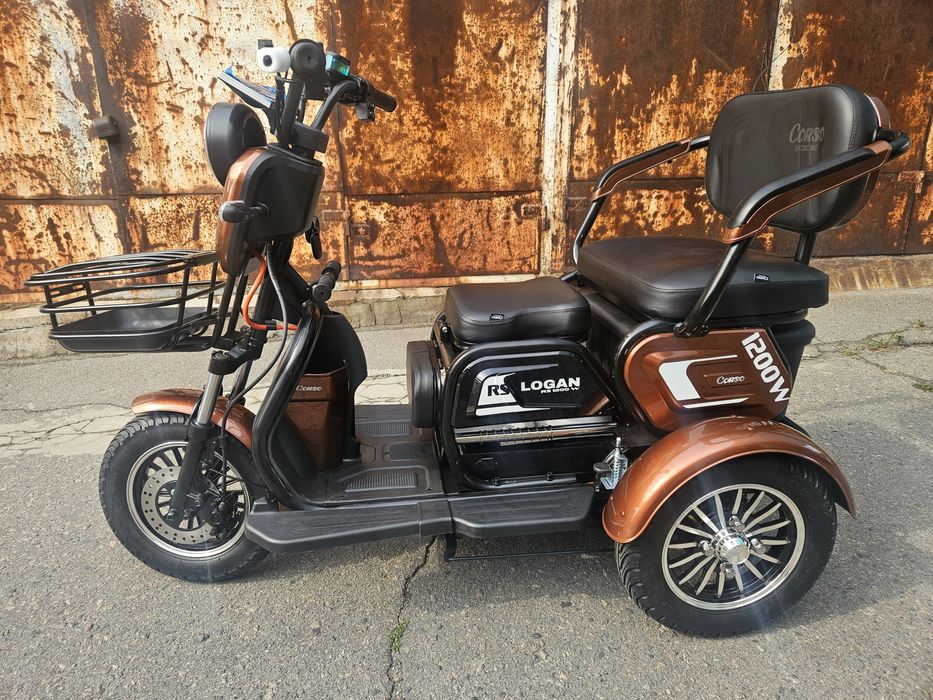 Електротрайк триколісний Corso Logan 1200W 72V/23Ah, колеса300-10